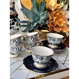 Rosa e altro Set di tazze da tè blu Amazon 12 pezzi per 6 persone - Product Image 3