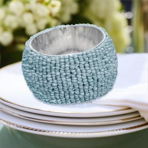 Glass Handmade <b>Napkin</b> Ring for Dinning Table <b>Easter</b> Spring Summer Pastel <b>Napkin</b> Ring Brunch Party Gift - Product Image 6