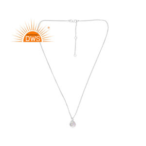 สร้อยคอจี้อัญมณีสีเงินสเตอร์ลิงสีรุ้งและพระจันทร์ตามสั่งผู้ผลิตเครื่องประดับตามแบบ - Product Image 1