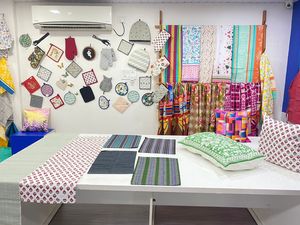ผ้าเช็ดจานผ้าขนหนูในห้องครัวดีไซน์ลายดอกไม้ผ้าทอสำหรับบ้านผ้าคลุมเตียงผ้าปูเตียงในบ้านจากอินเดีย - Product Image 2