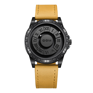 Venta al por mayor negro personalizado caminar cuentas reloj <span class=keywords><strong>de</strong></span> cuarzo para los hombres <span class=keywords><strong>de</strong></span> moda reloj <span class=keywords><strong>de</strong></span> pulsera <span class=keywords><strong>de</strong></span> acero inoxidable <span class=keywords><strong>Ronda</strong></span> movimiento <span class=keywords><strong>de</strong></span> cuero - Product Image 5