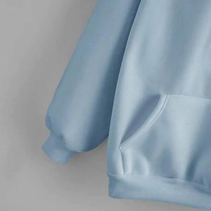 Sudaderas con Capucha Personalizadas al por Mayor para Mujer, Sudaderas de Forro Polar Estilo Hip Hop, Sudaderas Holgadas con Bolsillo, Sudaderas Cálidas de Invierno para Mujer - Product Image 5