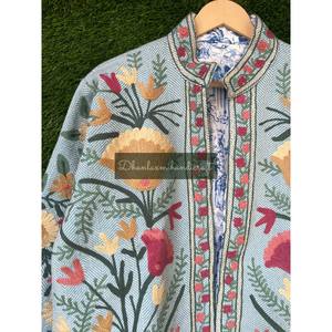 Chaqueta bordada a mano abrigo textil indio tejido a mano chaqueta de invierno Unisex abrigo algodón Khadi ropa de fiesta ODM para mujer - Product Image 2