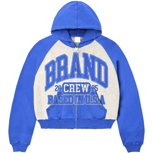 Sudadera con Capucha Personalizada con Impresión y Bordado, Transpirable, Gruesa, de Algodón Grueso, Tejido Lavado, Corte Holgado - Product Image 1