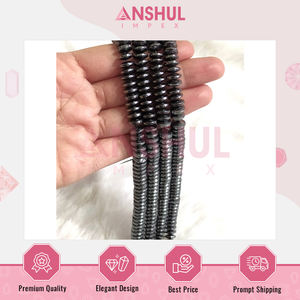 Precio directo de fábrica Elegante Hermoso diseño Metálico Gris Hematita suelta Rondelle Beads Strands para hacer pulseras - Product Image 5