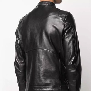 Custom Design High Quality Genuine PU Leather Motorbike <b>Racing</b> <b>Jacket</b> Custom Embroidery Cropped <b>Jacket</b> Zip up Leather <b>Jacket</b> - Product Image 5