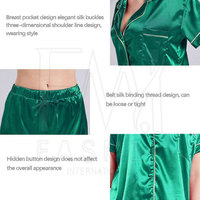 Ensemble chemise et short en satin pour femme, taille personnalisée, tendance, taille élastique, coupe ample, manches courtes, respirant, séchage rapide, grande taille, luxe
