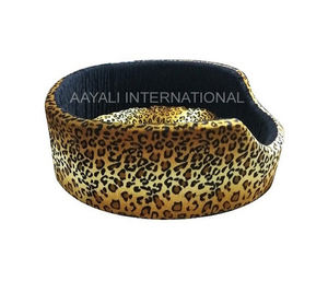 AAYALI Wildleder Gemütliches, reversibles, rundes, weiches Hunde-/Katzen bett mit Leoparden muster - Product Image 3