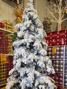 Árbol de Navidad Artificial de PVC con Aspecto de Pino, Preiluminado, Delgado, de 6 pies, con Base y Luces Blancas Cálidas, de Best Choice Products - Product Image 5