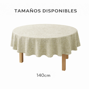 Nappe rectangulaire minimaliste en polyester 100% hydrofuge, aspect lin, lavable, réutilisable, pour usage domestique - Product Image 5