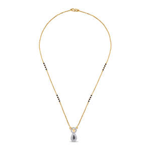 Collier torsadé en or orné d'un cœur Mangalsutra - Product Image 2