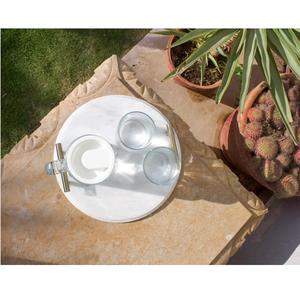 Ensemble de plateaux en marbre naturel de luxe en usine directe pour villa et utilisation en intérieur Grande dalle de pierre pour collations au fromage et boissons - Product Image 2