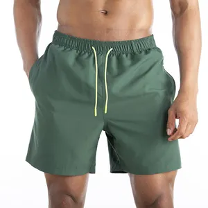 High Quality Polyester Swimming Water Reactive Luxury Logo Beach Nylon Custom Mesh Men's Swim Trunks Shorts For Unisex