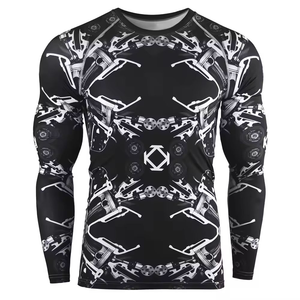 Haute qualité hommes manches longues Rash Guard sport Compression Gym chemise respirant Rash Guard hommes manches longues Surf haut de bain - Product Image 5