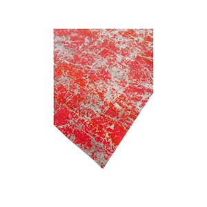 Alfombra Kavi de Lana y Seda de Bambú Anudada a Mano Esrm-411, Patrón Abstracto Naranja y Rojo para Decoración de Sala de Estar, 9x12, Aplicación para Automóvil - Product Image 1