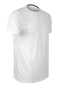 เสื้อยืดคอกลมผู้ชาย 140 แกรม ผ้าไมโครโพลีเอสเตอร์ 100% สีขาว - Product Image 3