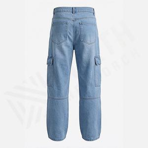 Jean droit homme nouvelle collection printemps-été-automne, couleur unie, tendance mode, coupe ample, style urbain, jambe large, couleur personnalisable - Product Image 2