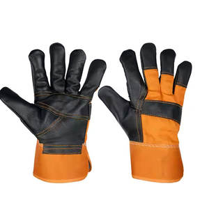 Venta al por mayor Guantes de trabajo de seguridad de construcción de cuero Guantes de trabajo diario industrial - Product Image 1