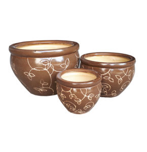 wholesale products indoor ceramic flower pots & planters <b>sets</b> for home & garden supplies <b>pottery</b> pots for plants made in Vietnam - Product Image 4
