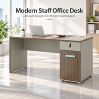 Bureau de travail avec tiroir, finition mélaminée MDF, serrure à combinaison, poignée dorée, idéal pour le bureau, la maison ou la salle d'étude (vente en gros)