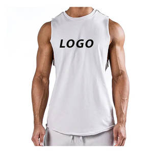 Vintage ácido lavado entrenamiento Fitness Tank Tops para hombres Casual Oversize desgastado camiseta gimnasio entrenamiento Chaleco con estilo Casual - Product Image 1