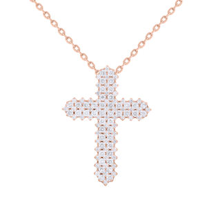 Rikhava Timeless Sparkle Luxe Diamants Pendentif pour Mariages Fiançailles Fêtes Chrétienne Religieuse Mode Pendentifs Charmes - Product Image 1