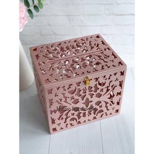 Poudre noire enduite moderne fantaisie Creative Art Designer Heavy Duty métal Cube forme carte d'invitation de mariage et fournitures de boîte-cadeau - Product Image 6