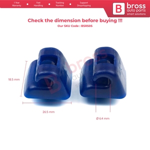 BSR505 2 pièces Crochets de fixation pour pare-soleil Couleur bleue pour W123 W124 W126 W201 190 W140 - Product Image 5