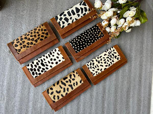 Cartera de cuero de vaca Multi usos Clutch Phone Cases Hair On Hide Clutch Card Western Wallets para mujeres - Product Image 2