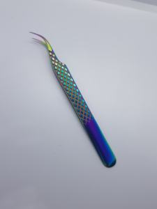 Juego personalizado de alta calidad, mango de agarre de 3 diamantes, pinzas de extensión de pestañas de acero inoxidable, pestañas postizas no magnéticas multicolores - Product Image 6