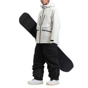 Personalizado traje de esquí de los hombres de invierno a prueba de viento impermeable Snowboard chaqueta de esquí y pantalón de talla grande Premium ligero traje de esquí de los hombres - Product Image 3