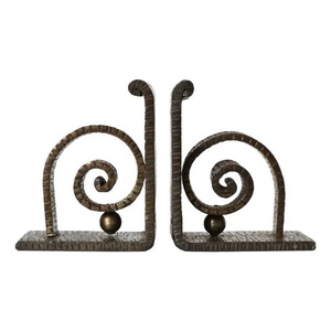 Sujetalibros metálicos modernos y elegantes con líneas limpias adecuados para salas de conferencias de oficina y regalos corporativos - Product Image 1