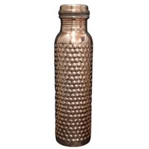 100% pur cuivre Antique bulle en relief bouteille d'eau écologique Ayurveda bien-être motif gaufré accrocheur - Product Image 2