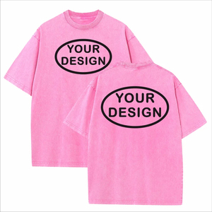Streetwear de haute qualité délavé à l'acide avec logo personnalisé T-shirt surdimensionné vintage 100% coton T-shirts pour hommes de grande taille T-shirt pour hommes - Product Image 5