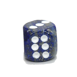 Pierre d6 cube de dés lapis lazuli pierre précieuse naturelle pierre de cristal d6 dés pierre gravée points personnalisés ensembles de dés Vikings grossiste - Product Image 5