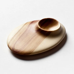 Nouveauté Plateau rond en bois Plateau de service en bois avec bol attaché pour l'exportation, vendu à prix économique Plateau de service personnalisé - Product Image 1