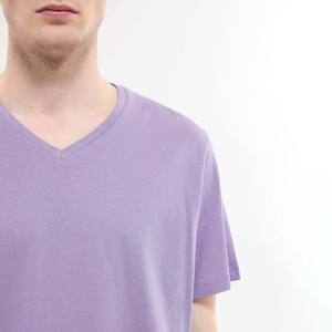 T-shirts pour hommes personnalisés avec logo, été, séchage rapide, col en V, coupe ajustée, léger, décontracté, manches courtes, couleur unie, respirant - Product Image 4