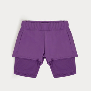 Pantalones cortos para correr de secado rápido para hombre, dos capas con bolsillos, pantalones cortos de entrenamiento deportivo transpirables, pantalones cortos de tenis de patrón sólido - Product Image 4