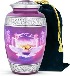 Urnes Anges pour Cendres Humaines Urne Femme Adulte pour Homme avec Sac en Velours Urne Rose pour Cendres pour Femmes Urne pour Maman Taille Personnalisée - Product Image 6