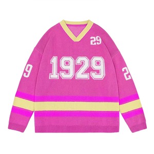 Pull en jacquard pour hommes, tricots, hiver, pull à col rond, en coton, tricoté, de créateur, avec LOGO personnalisé OEM et ODM personnalisés - Product Image 5