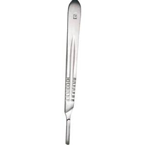Poignée de scalpel n ° 4 de qualité professionnelle en acier inoxydable médical vétérinaire convient aux instruments chirurgicaux manuels à lames #20-#25 - Product Image 4