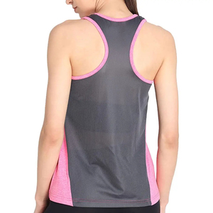 Camiseta Deportiva Personalizada para Mujer, Color Rosa Jaspeado, con Paneles de Malla, Secado Rápido, Transpirable, Espalda Cruzada, para Gimnasio, Entrenamiento, Yoga y Actividades Deportivas - Product Image 4