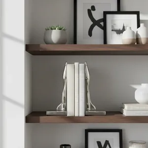 Support de lecture pliable en aluminium plaqué or 3D pour la maison, le bureau, support de bureau élégant, espaces de travail modernes, style antique Feng Shui - Product Image 5