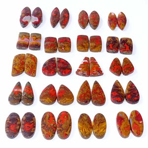 Top naturel marocain couture Agate paire lâche pierres précieuses Cabochon paire lâche pierres précieuses qualité marocaine couture Agate pour la fabrication de bijoux - Product Image 2