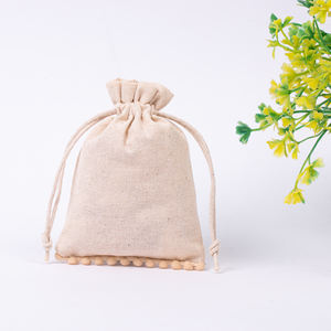 Customize Logo Luxury <b>Bracelet</b> Necklace <b>Drawstring</b> Gift Bag Indian Handmade White Cotton Jewelry Storage Pouch For Wholesale - Product Image 3