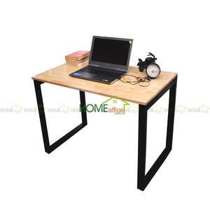 Mesa de Madera de Caucho BNVCN78002-1mx60cm con Patas de Hierro de 25x50 cm, Material Metálico, Requiere Ensamblaje - Product Image 2