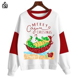 Vente chaude mignon imprimé sweat pull de noël sweat pour femme sweat de noël - Product Image 1