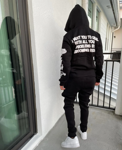 Chándal de Forro Polar Transpirable de Lujo para Hombre 2025, Ajuste Regular, Cortavientos, Estilo Urbano, con Capucha, Color Liso, Nueva Ropa de Entrenamiento de Invierno - Product Image 3