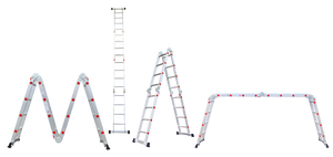 บันไดพับอลูมิเนียม VIETLADDERS ขนาด 12 ฟุต รับน้ำหนักได้ 150 กก. ระบบล็อคแบบแมนนวล สำหรับใช้ในบ้าน ดีไซน์ทันสมัย - Product Image 4