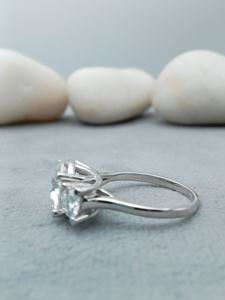 Lujo 14K/18K blanco corte brillante VVS laboratorio creado diamante para certificado chapado en oro solitario Anillo Para Boda suministro mundial - Product Image 4